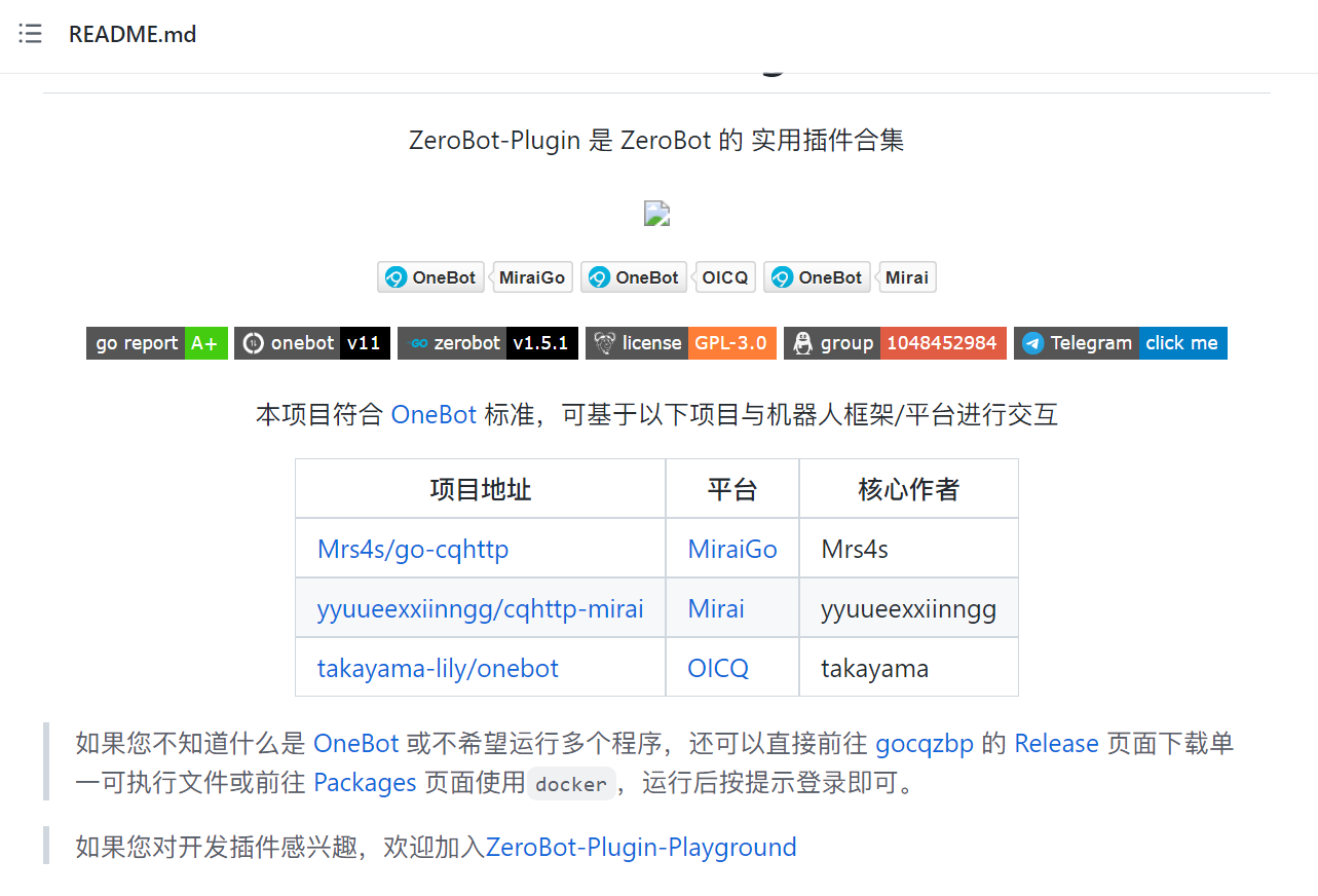 ZeroBot-Plugin readme